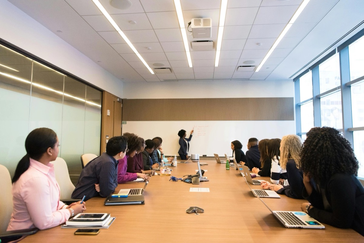 Professionals in a boardroom session
